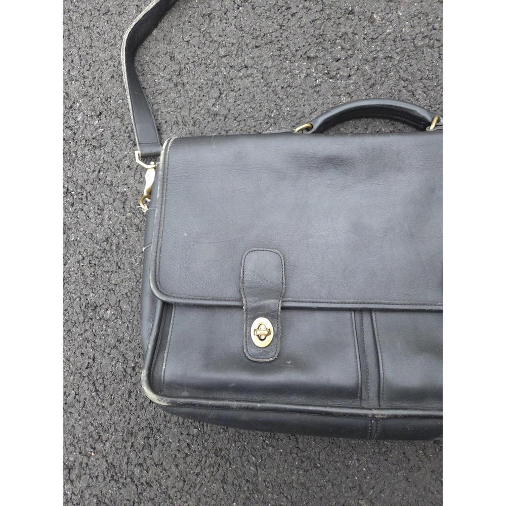 Vintage Coach Prescott Messenger Bag Leather Double Buckle 5275 - Picture 2 of 16